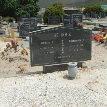 KOCK Martin E., de 1913-1985 &amp; Catherina E. 1918-1987