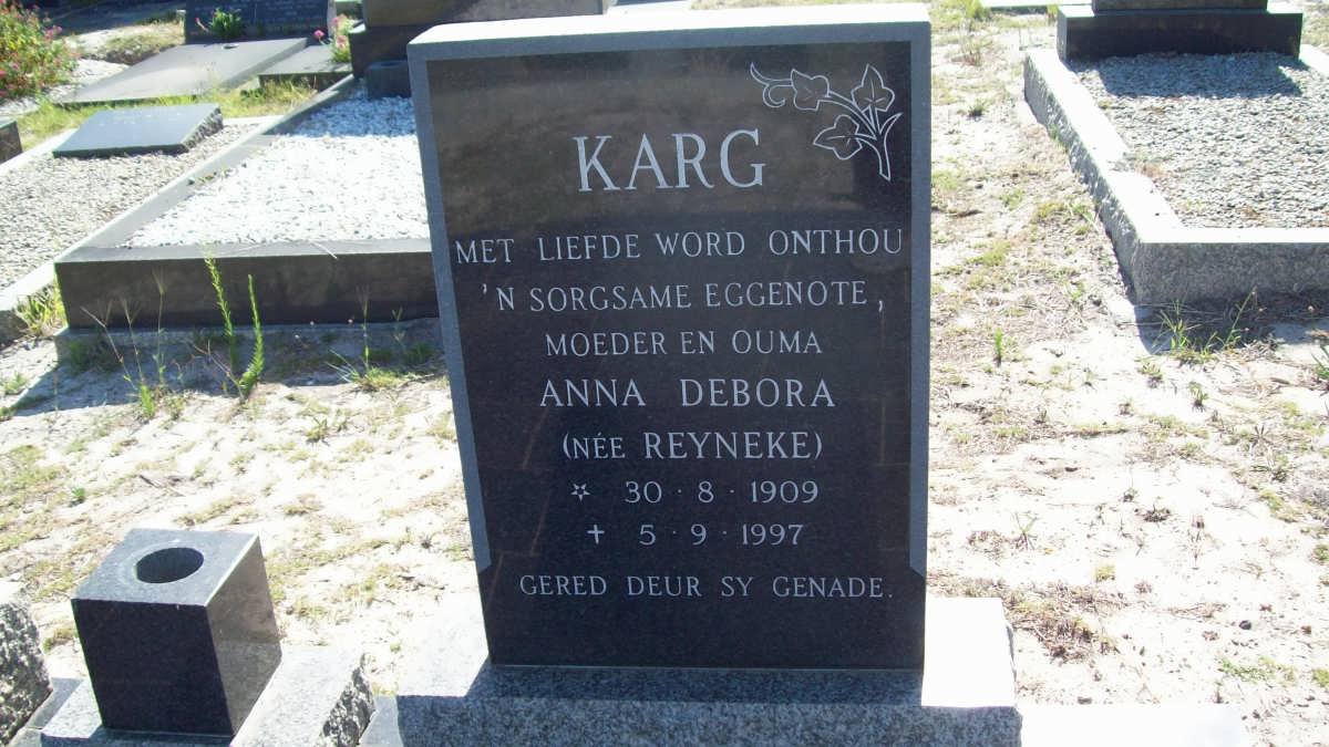 KRAG Anna Debora nee REYNEKE 1909-1997