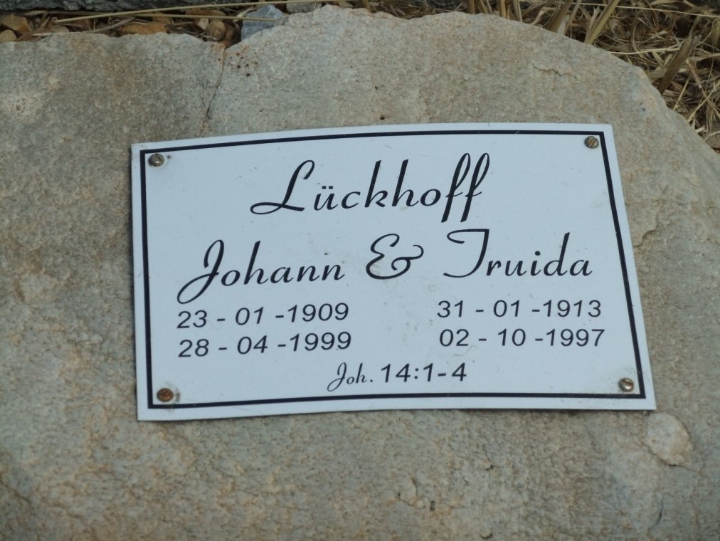 LUCKHOFF Johanna 1909-1999 &amp; Truida 1913-1997