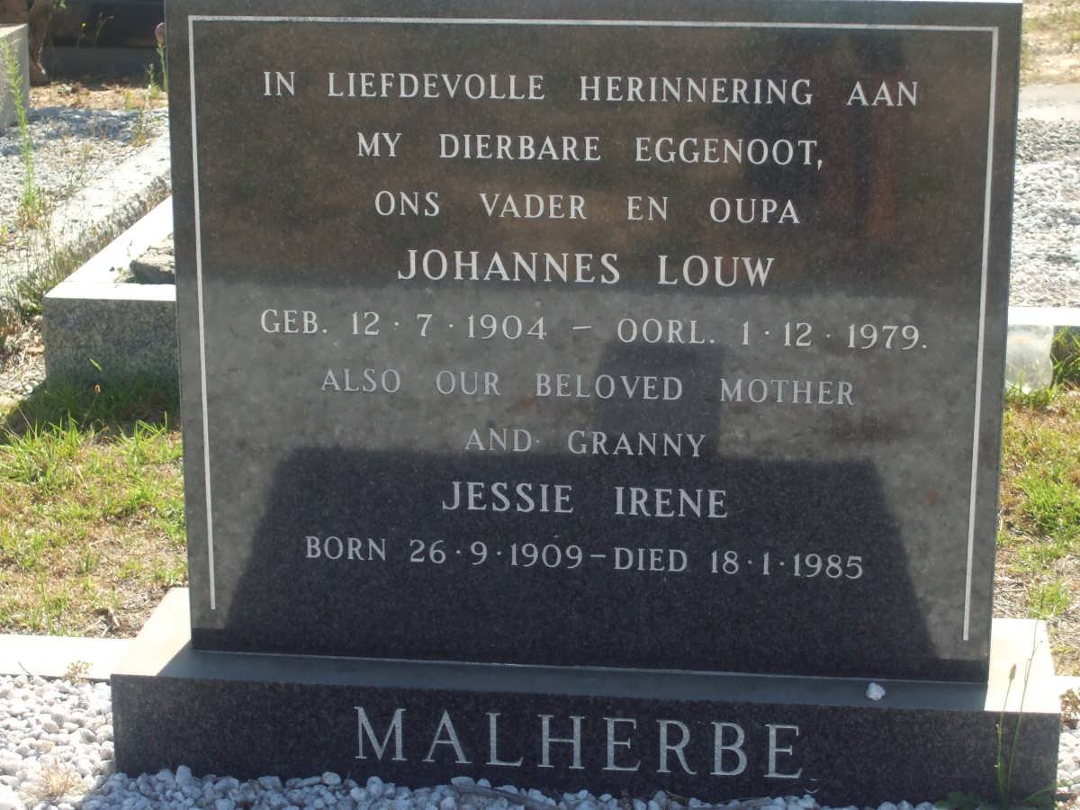 LOUW Johannes 1904-1979 &amp; Jessie Irene 1909-1985
