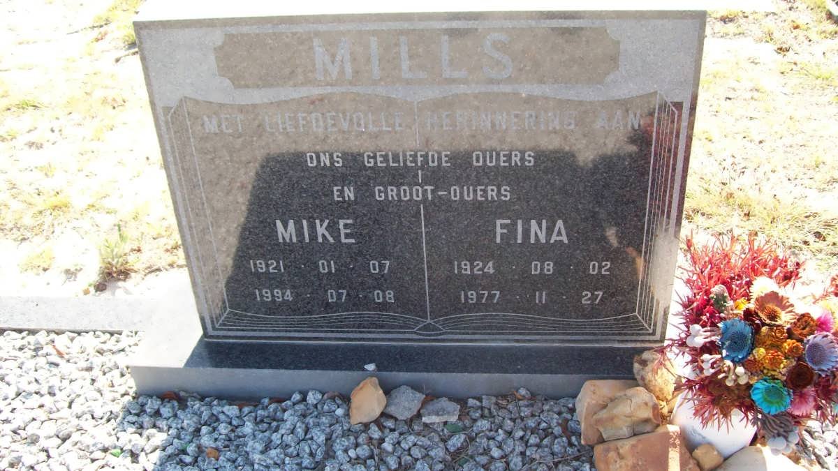 MILLS Mike 1921-1994 &amp; Fina 1924-1977