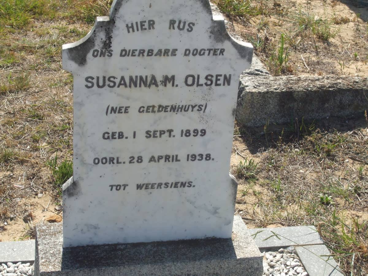 OLSEN Susanna M. nee GELDENHUYS 1899-1938