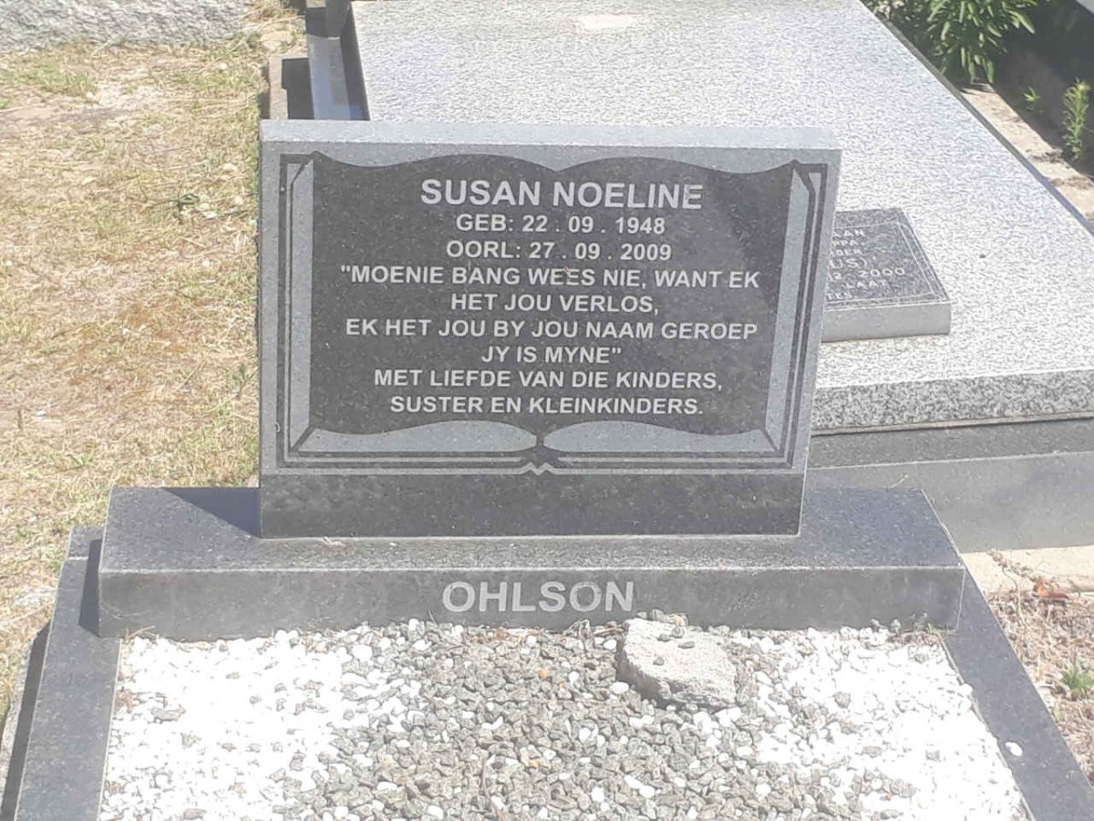OHLSON Susan Noeline 1948-2009