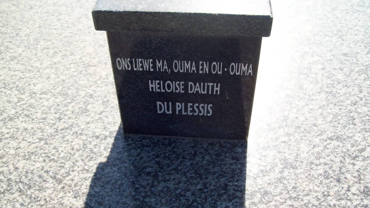 PLESSIS Heloise Dauth, du 1922-2007