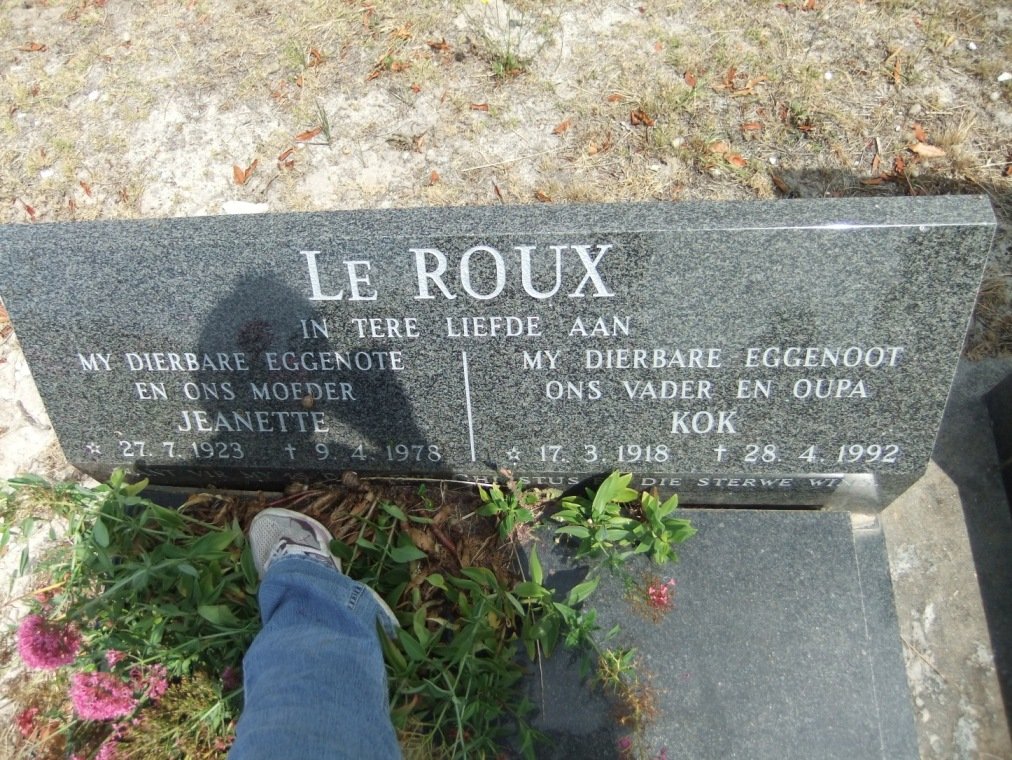 ROUX Kok, le 1918-1992 &amp; Jeanette 1923-1978