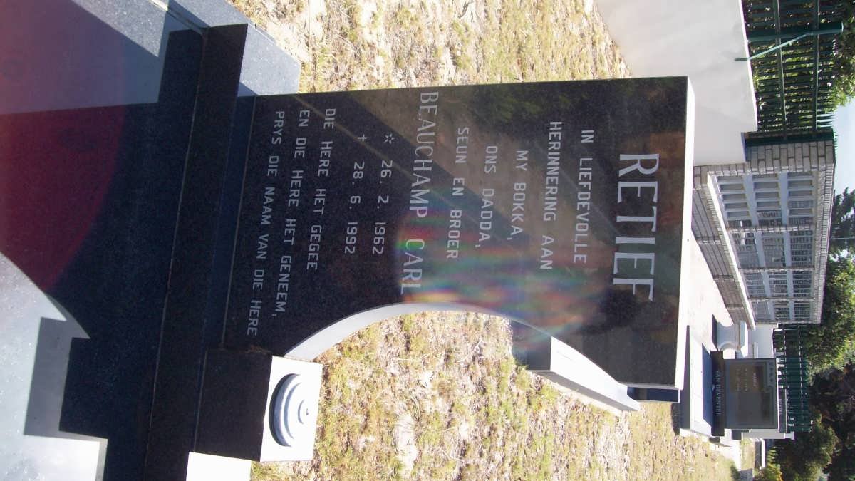 RETIEF Beauchamp Carl 1962-1992