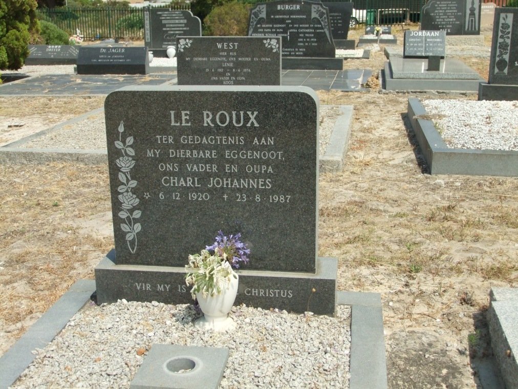 ROUX Charl Johannes, le 1920-1987