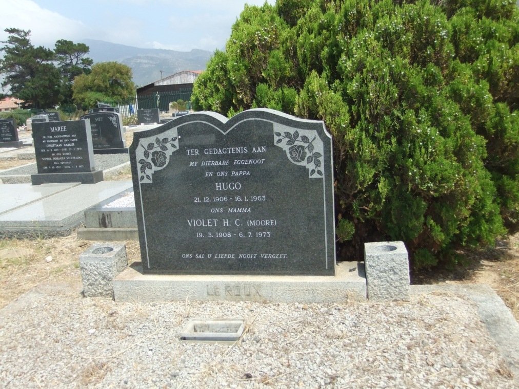 ROUX Hugo, le 1906-1963 &amp; Violet H.C. MOORE 1908-1973