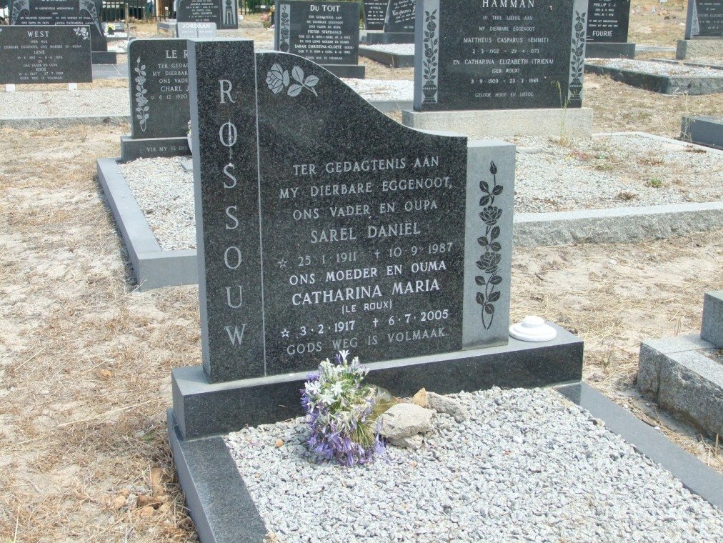 ROSSOUW Sarel Daniel 1911-1987 &amp; Catharina Maria LE ROUX 1917-2005