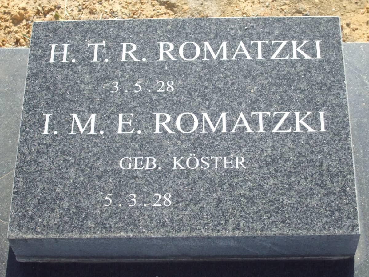 ROMATZKI H.T.R. 1928- &amp; I.M.E. KÖSTER 1928-