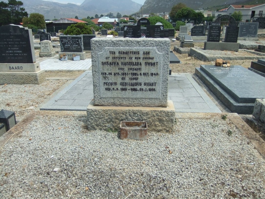 SWART Petrus Gerhardus 1886-19?3 &amp; Susanna Magdelena NIEMAND 1893-1943