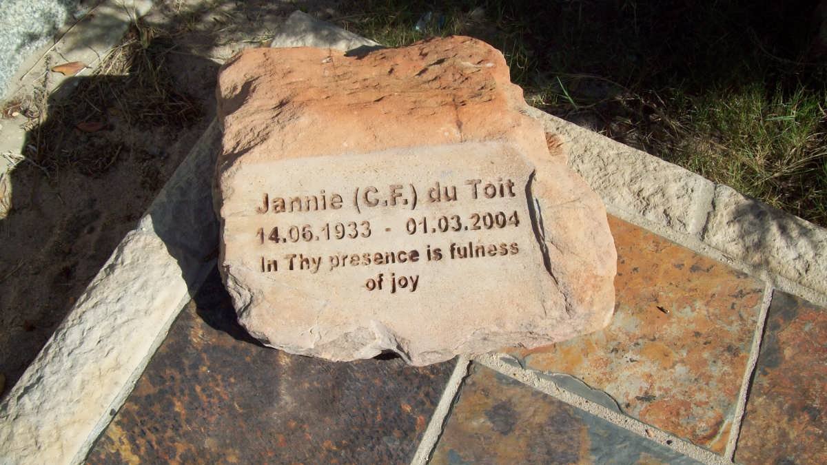 TOIT C.F., du 1933-2004