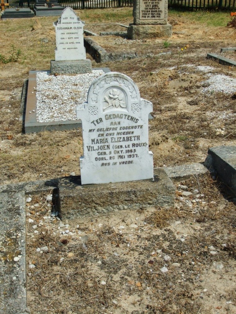 VILJOEN Maria Elizabeth nee LE ROUX 1865-1937