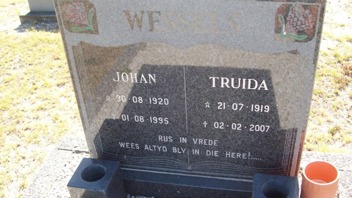 WESSELS Johan 1920-1995 &amp; Truida 1919-2007