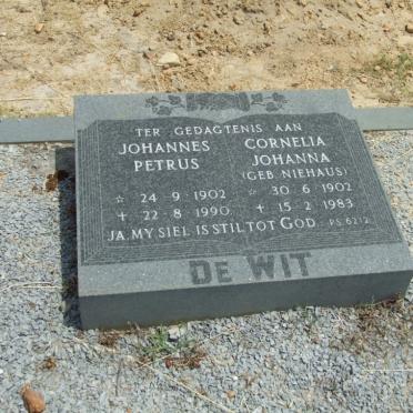 WIT Johannes Petrus, de 1902-1990 &amp; Cornelia Johanna NIEHAUS 1902-1983
