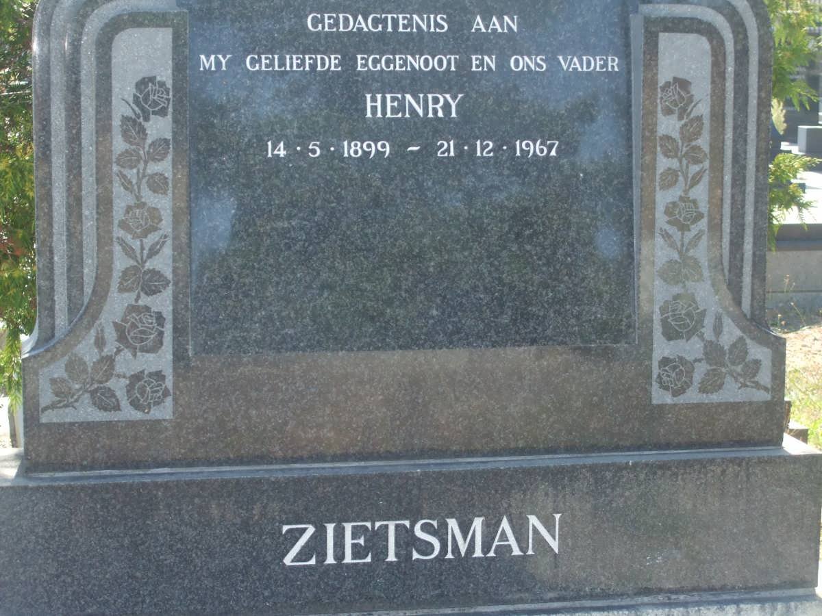 ZIETSMAN Henry 1899-1967