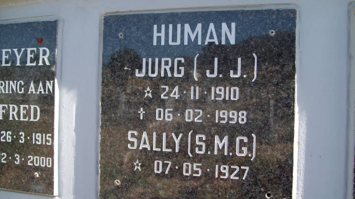 HUMAN J.J. 1910-1998 &amp; S.M.G. 1927-