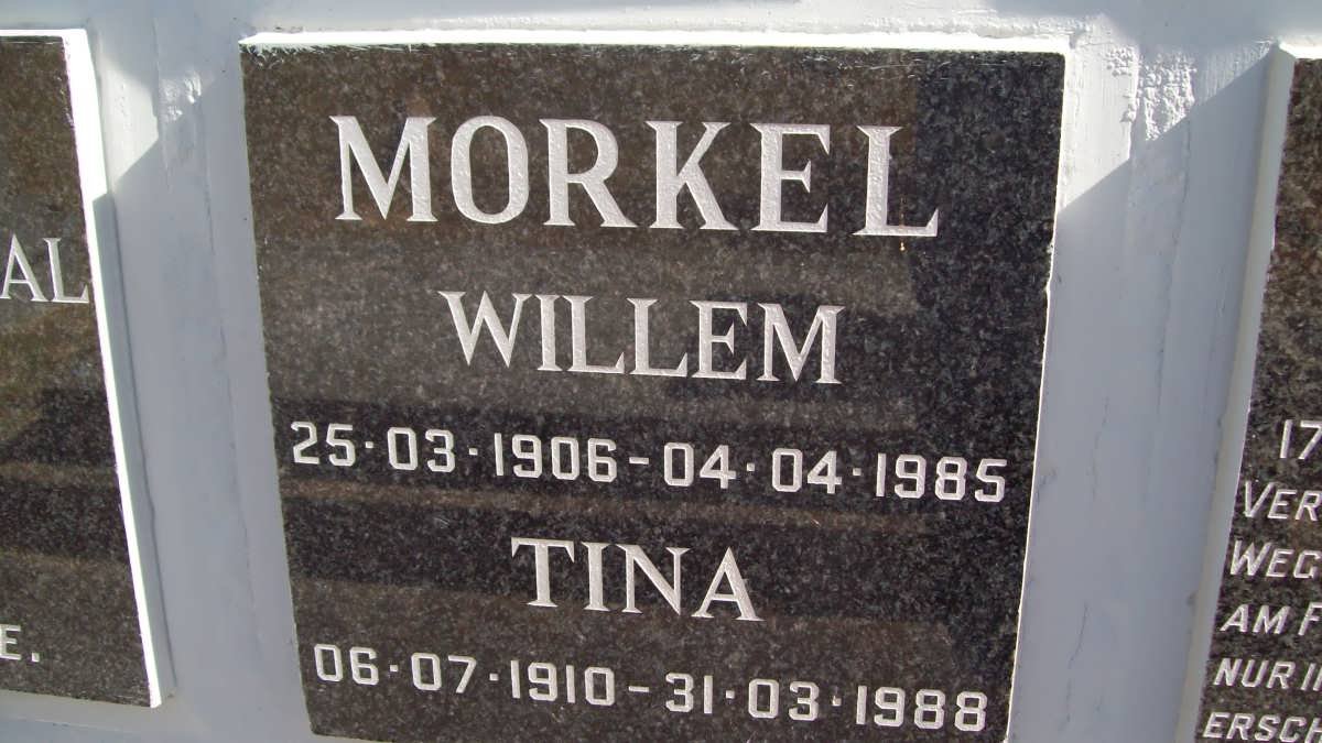 MORKEL Willem 1906-1985 &amp; Tina 1910-1988