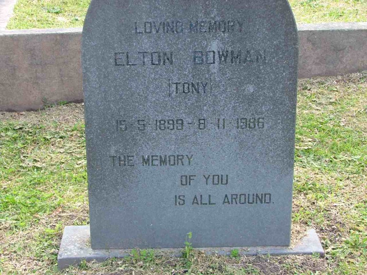BOWMAN Elton 1899-1986