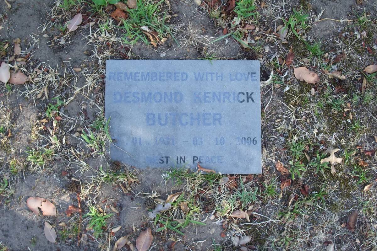BUTCHER Desmond Kenrick 1931-2006