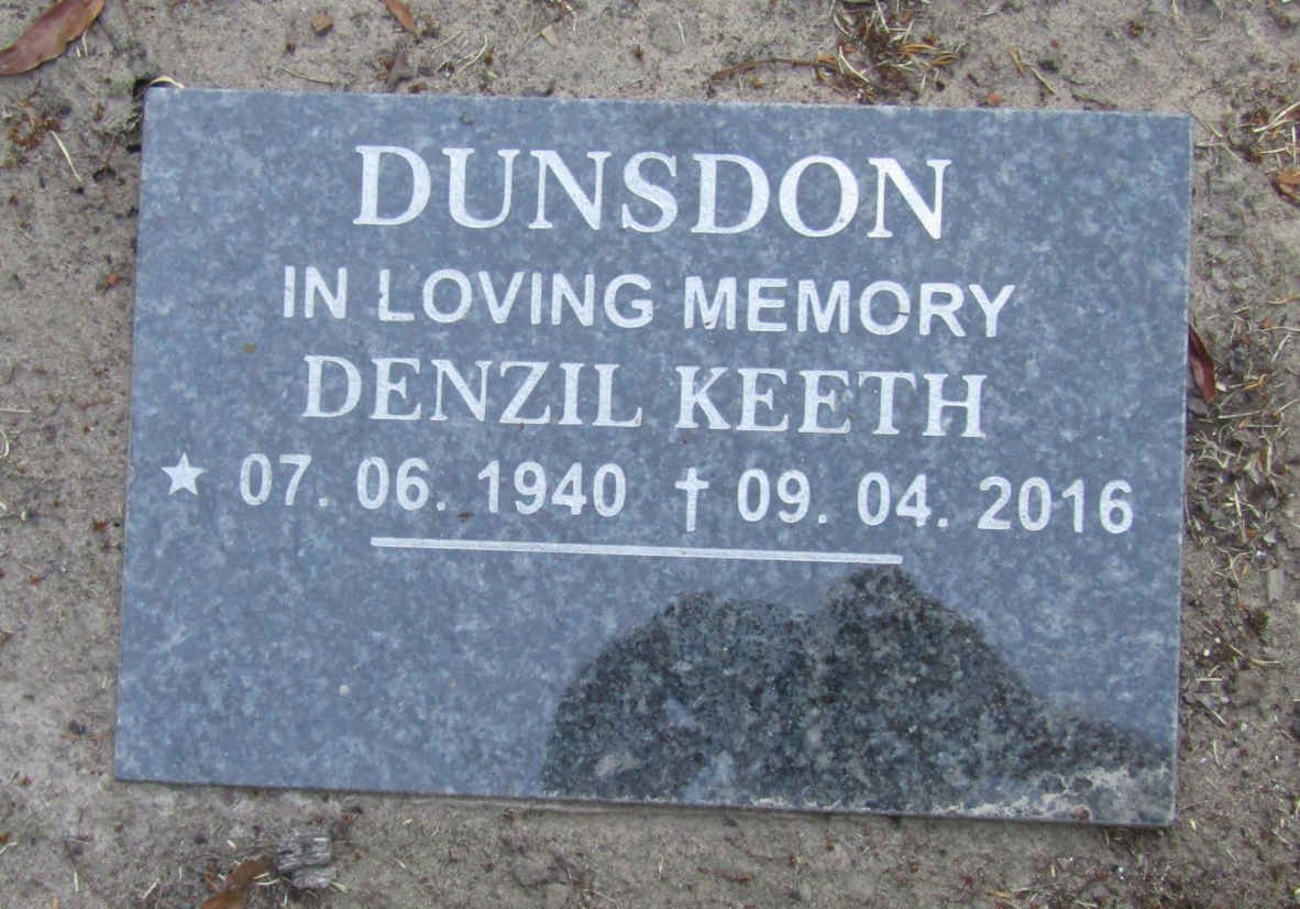 DUNSDON Denzil Keeth 1940-2016