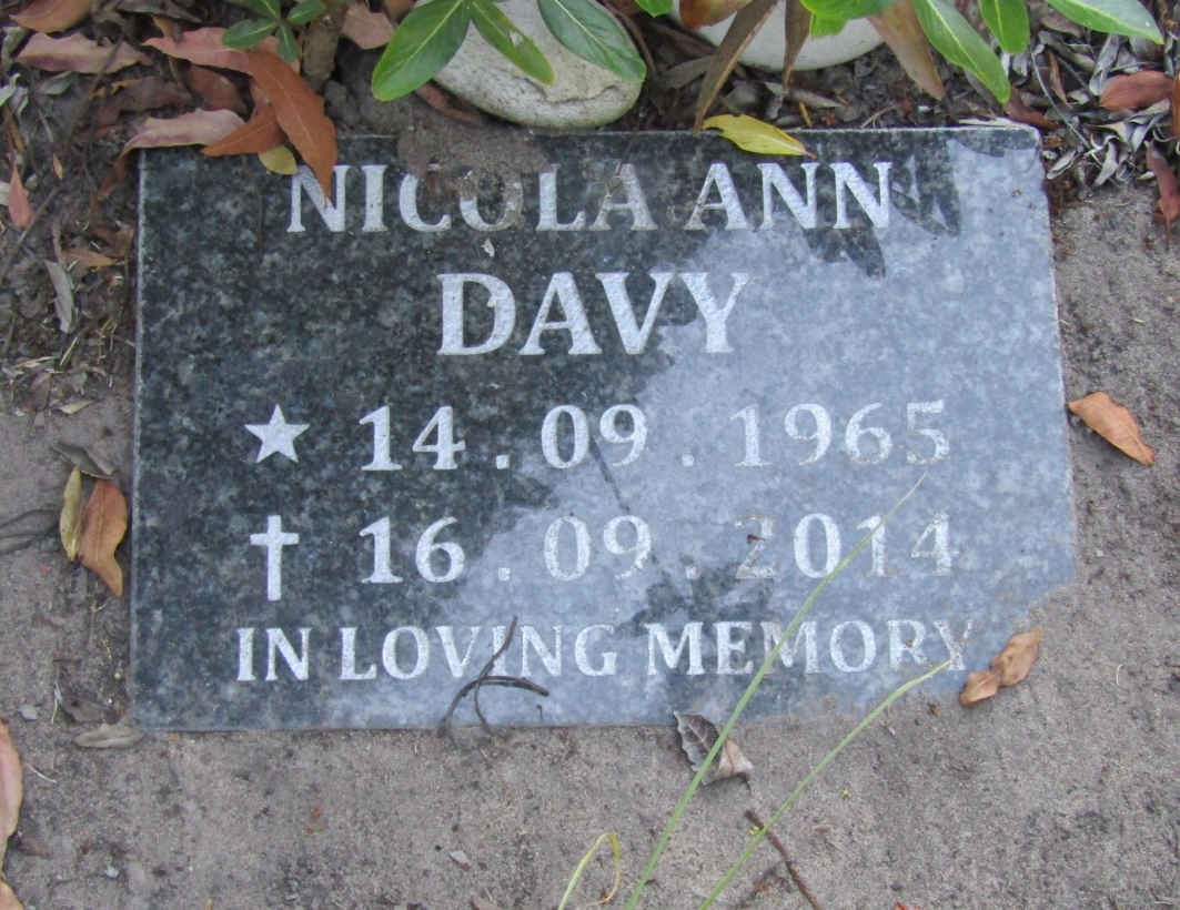 DAVY Nicola Ann 1965-2014