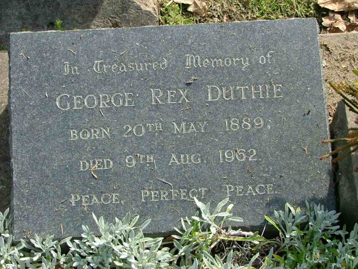 DUTHIE George Rex 1889-1962