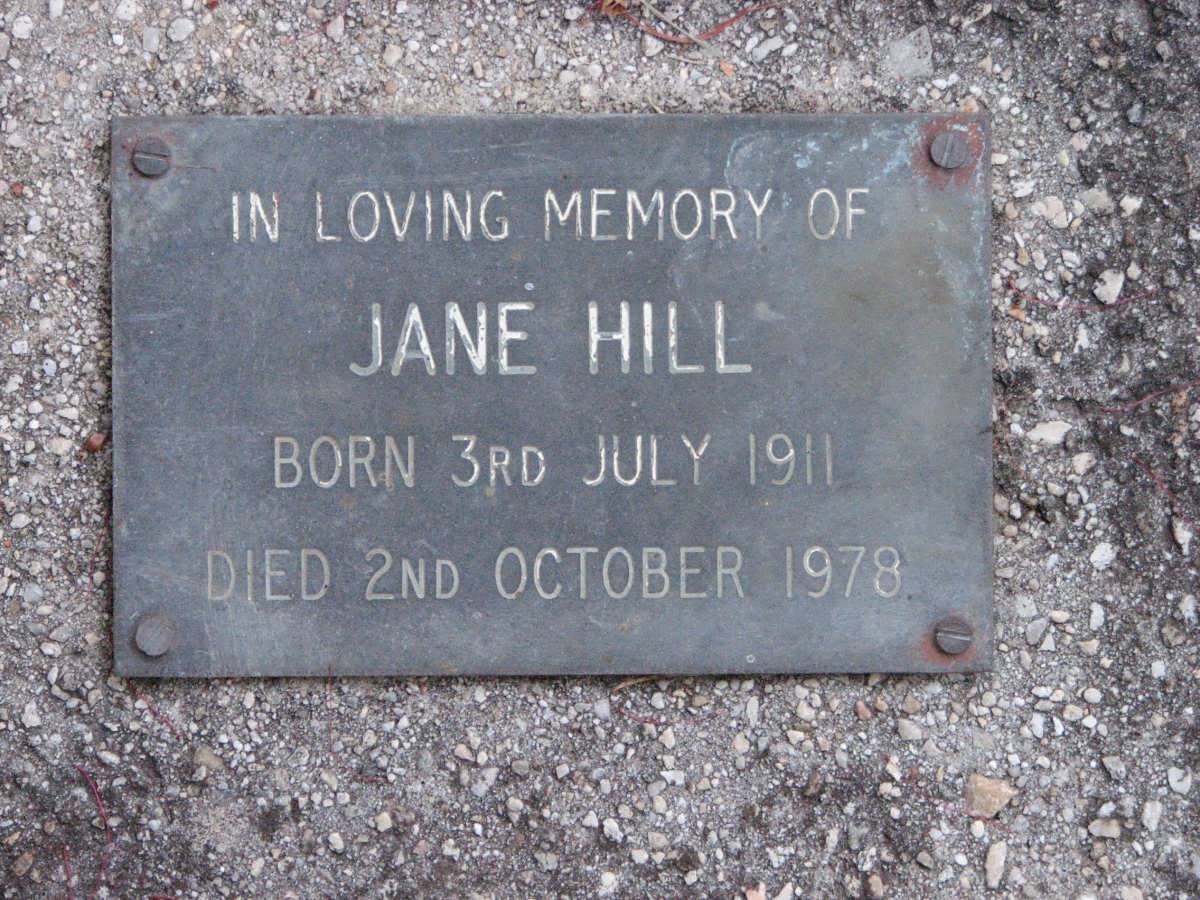 HILL Jane 1911-1978