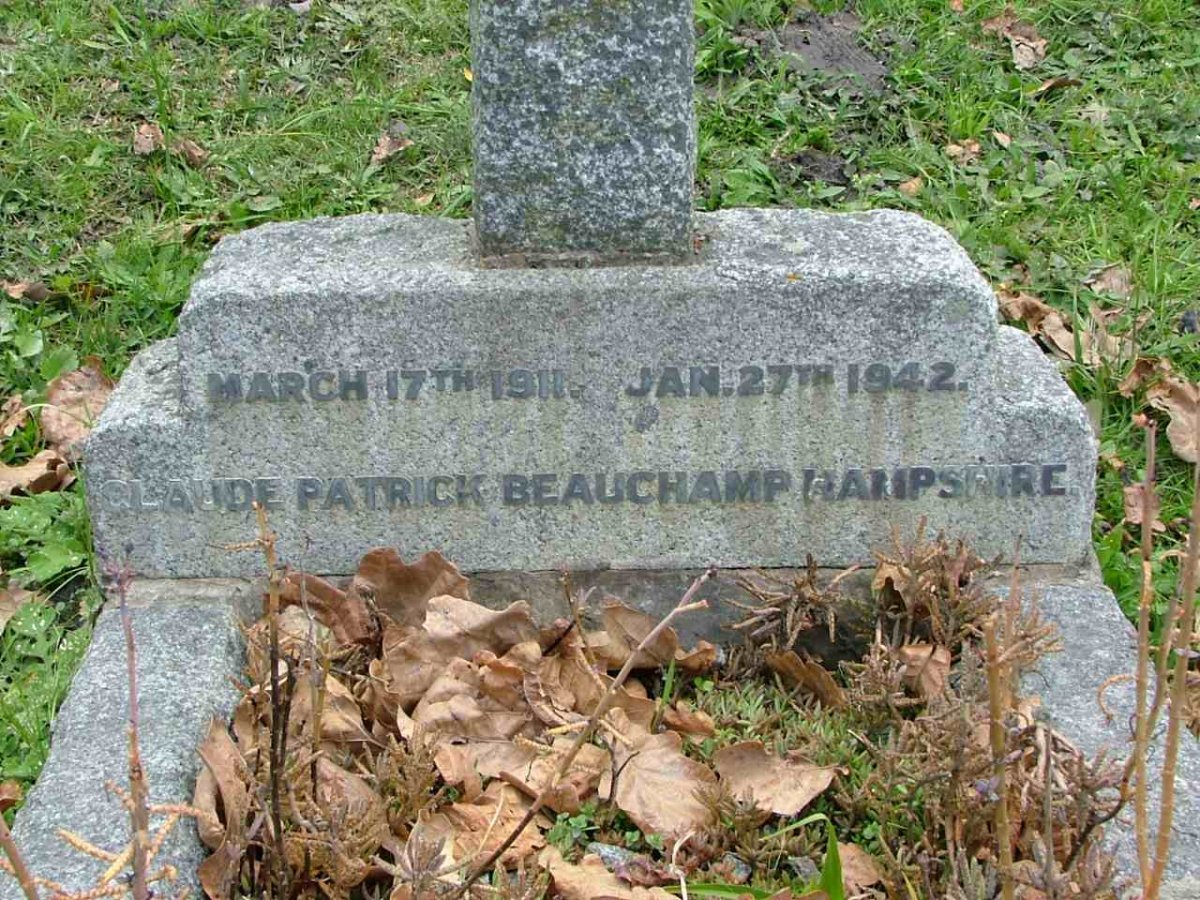 HAMPSHIRE Claude Patrick Beauchamp 1911-1942