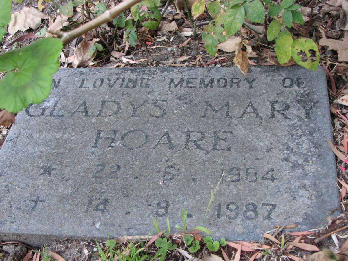 HOARE Gladys Mary 1904-1987