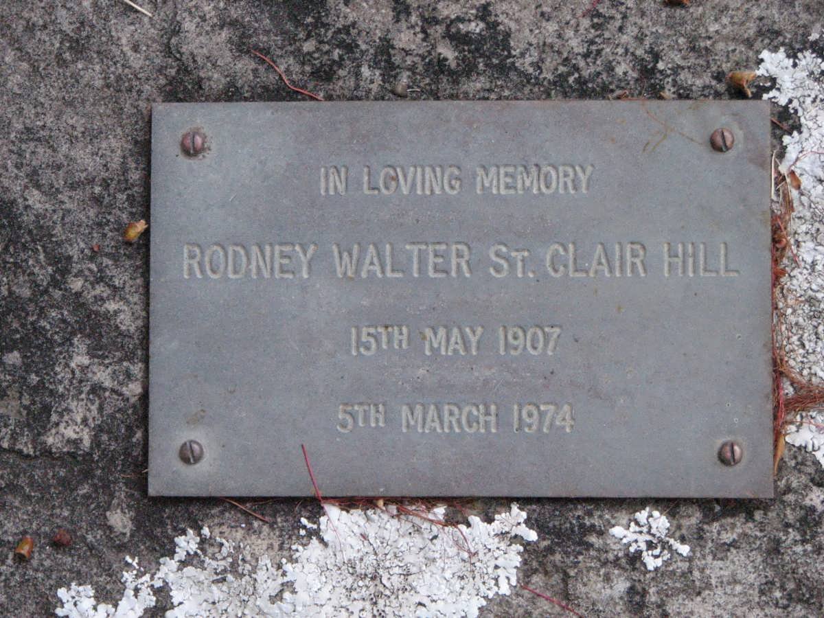 HILL Rodney Walter St. Clair 1907-1974
