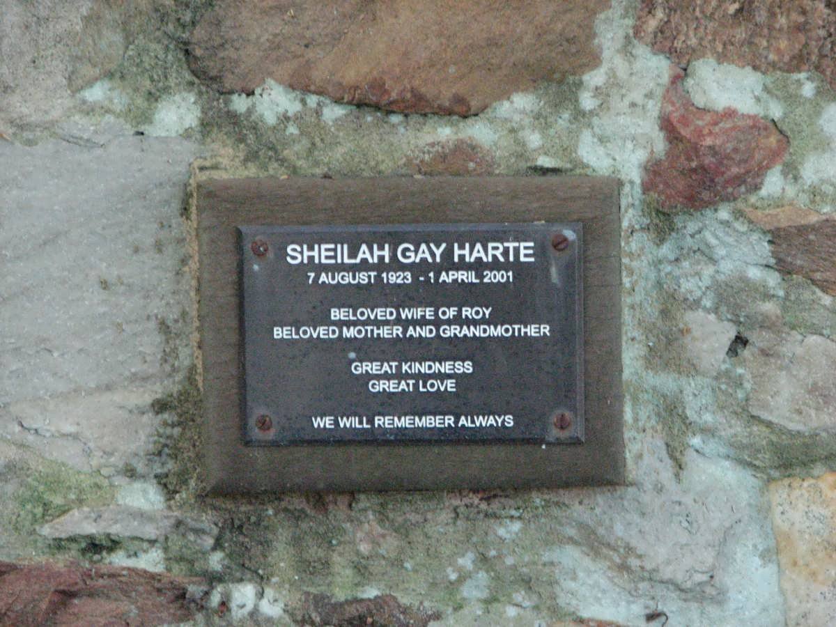 HARTE Sheilah Gay 1923-2001 