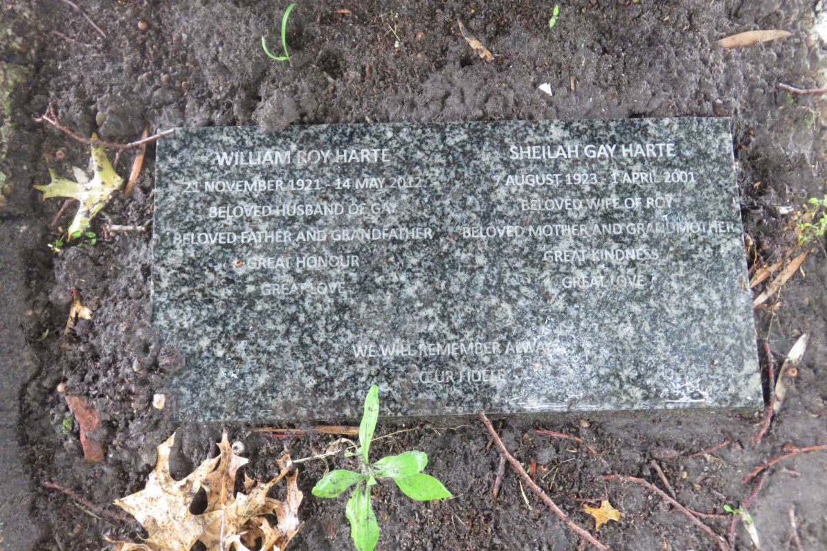 HARTE William Roy 1921-2012 &amp; Sheilah Gay 1923-2001