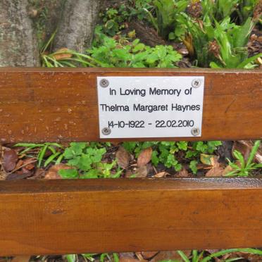 HAYNES Thelma Margaret 1922-2010