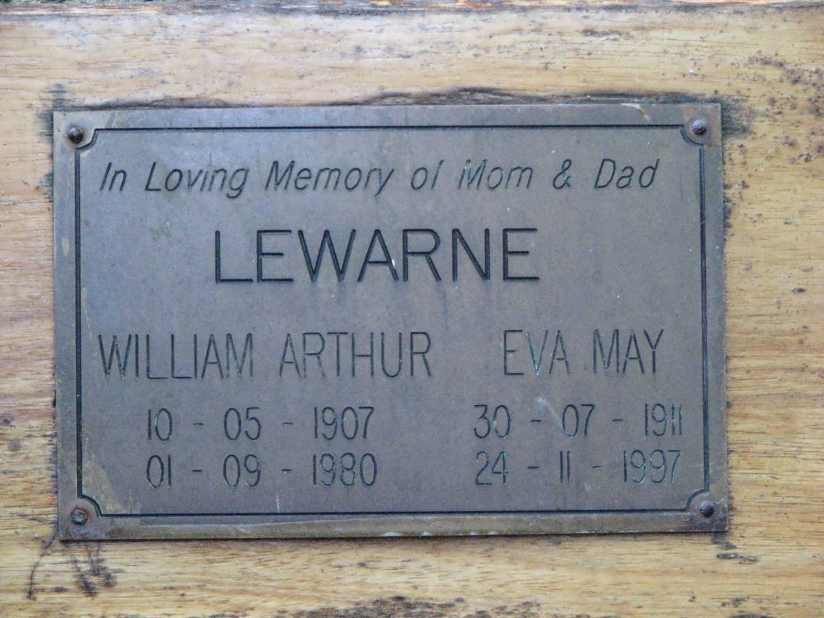 LEWARNE William Arthur 1907-1980 &amp; Eva May 1911-1997