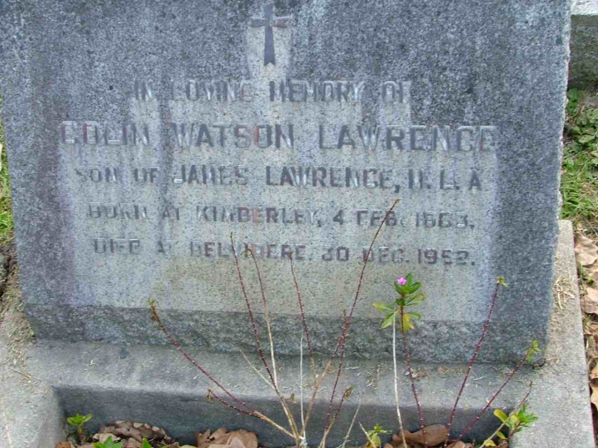 LAWRENCE Colin Watson 1863-1952