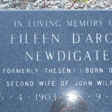 NEWDIGATE Eileen D'Arcy formerly THESEN nee ORPEN 1903-1974