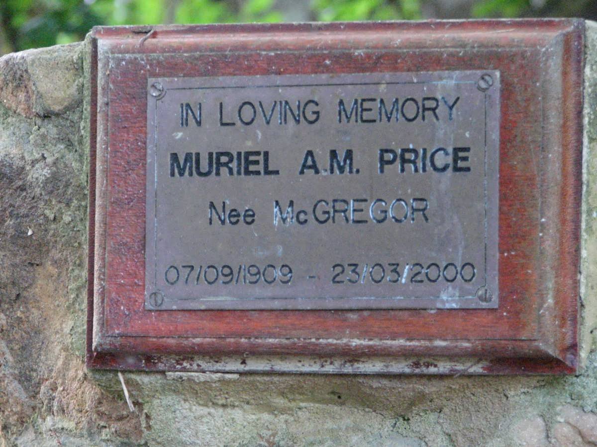 PRICE Muriel A.M. nee McGREGOR 1909-2000