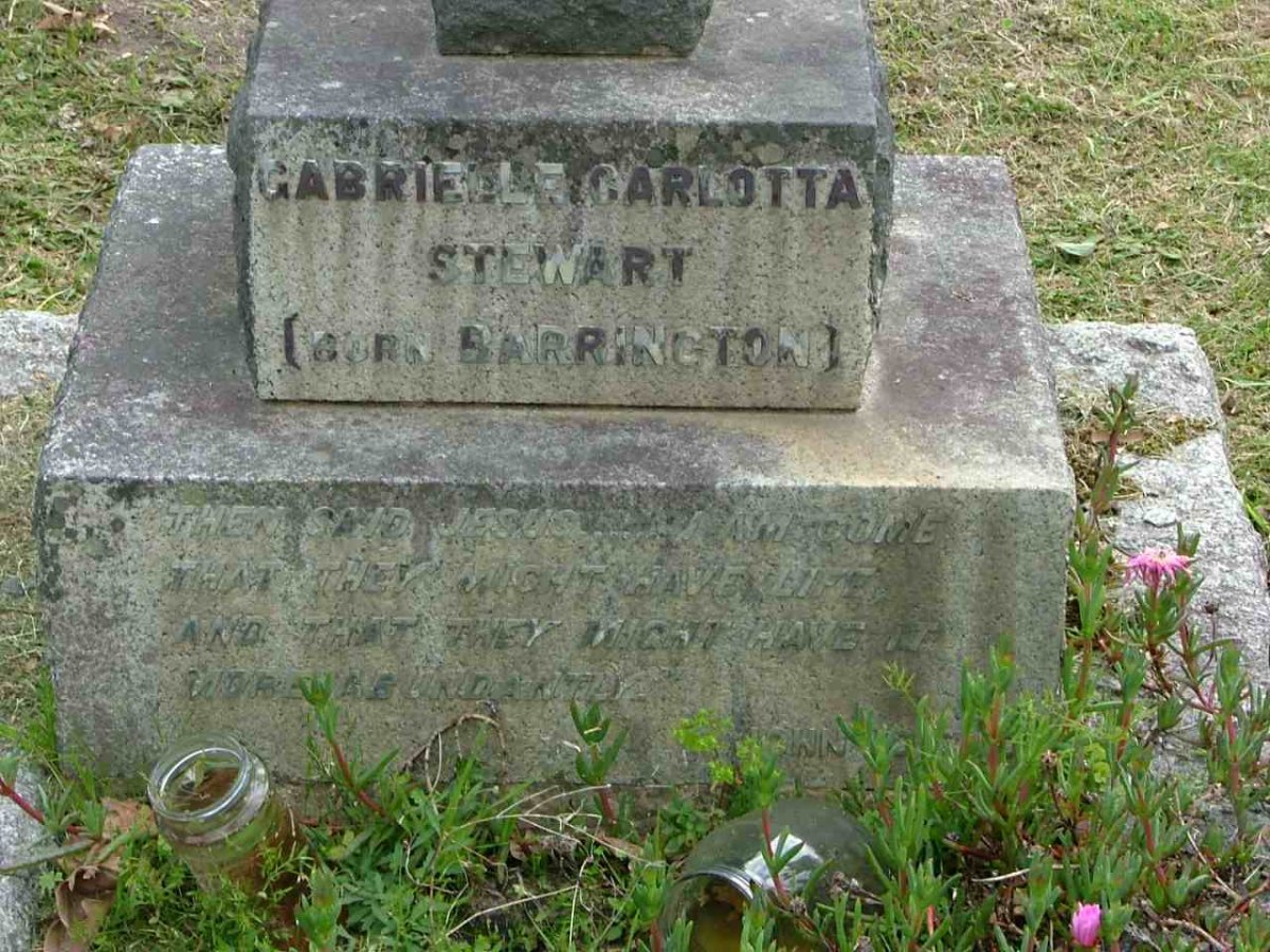 STEWART Gabrielle Carlotta nee BARRINGTON