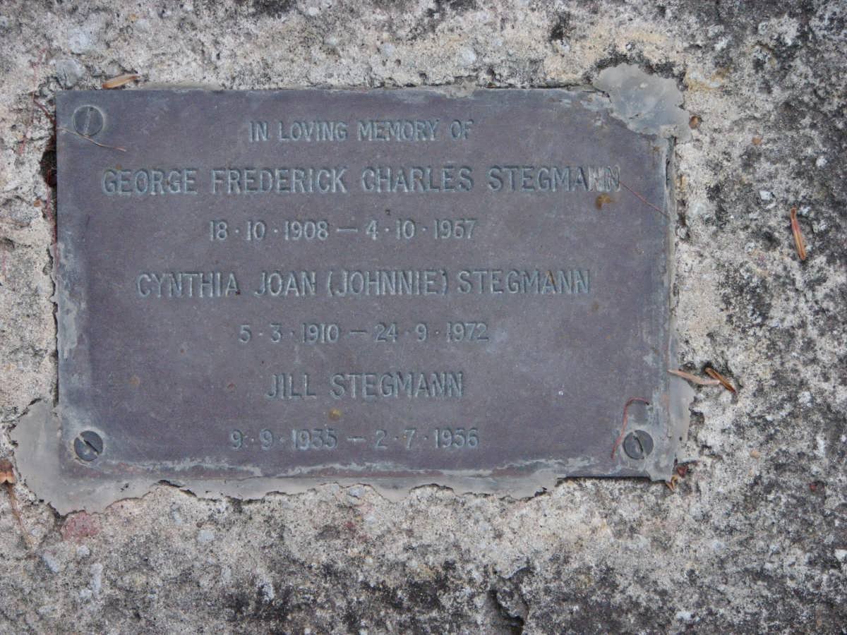 STEGMANN George Frederick Charles 1908-1967 &amp; Cynthia Joan 1910-1972 :: STEGMANN Jill 1935-1956
