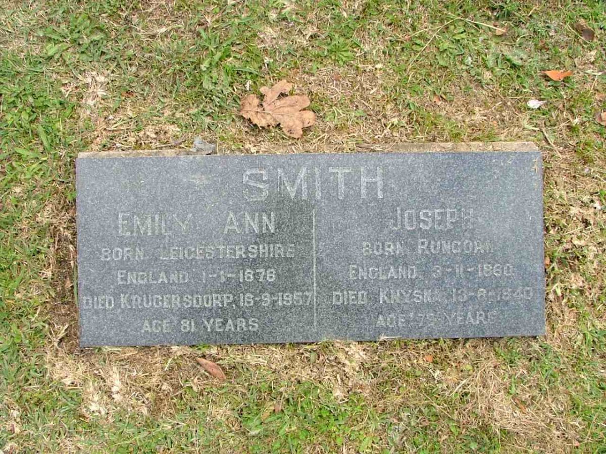 SMITH Joseph 1860-1940 &amp; Emily Ann 1878-1957