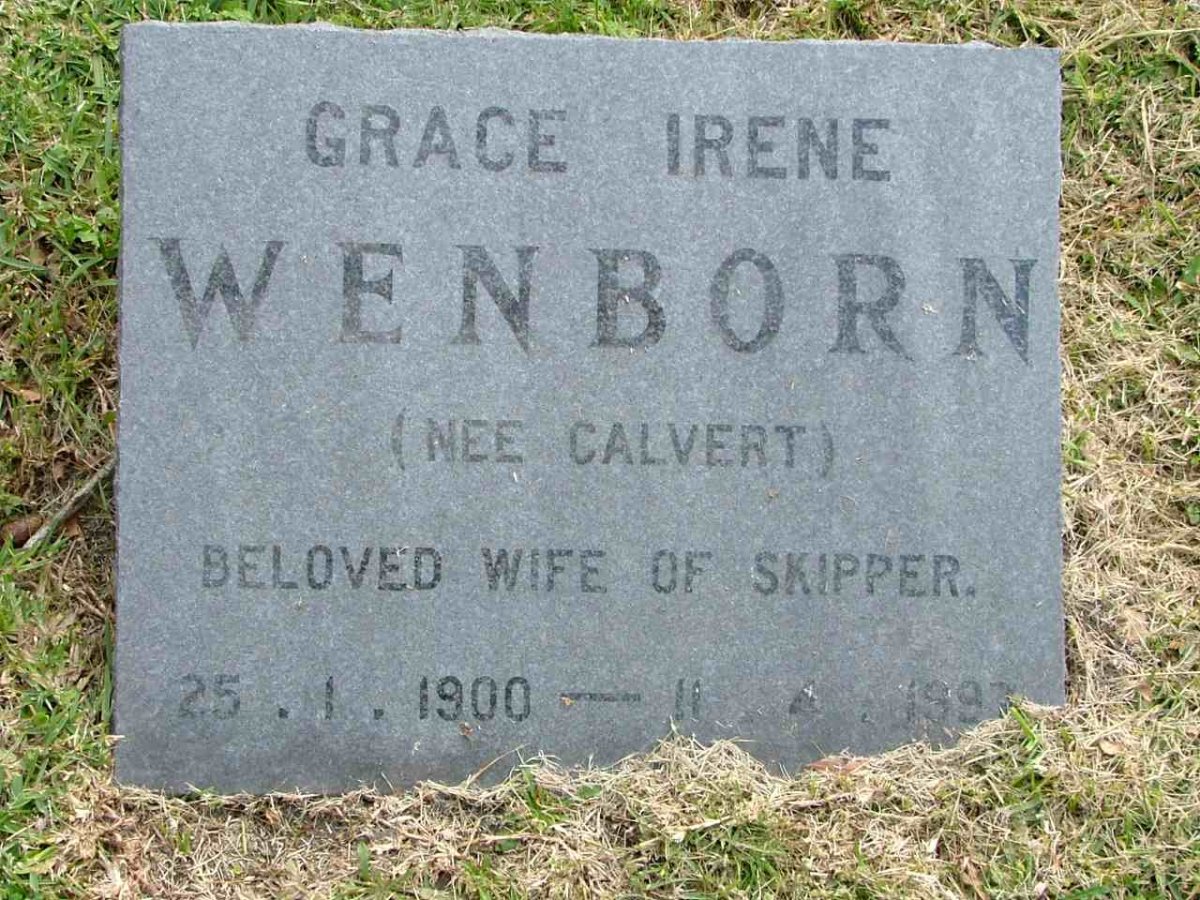 WENBORN Grace Irene nee CALVERT 1900-1993