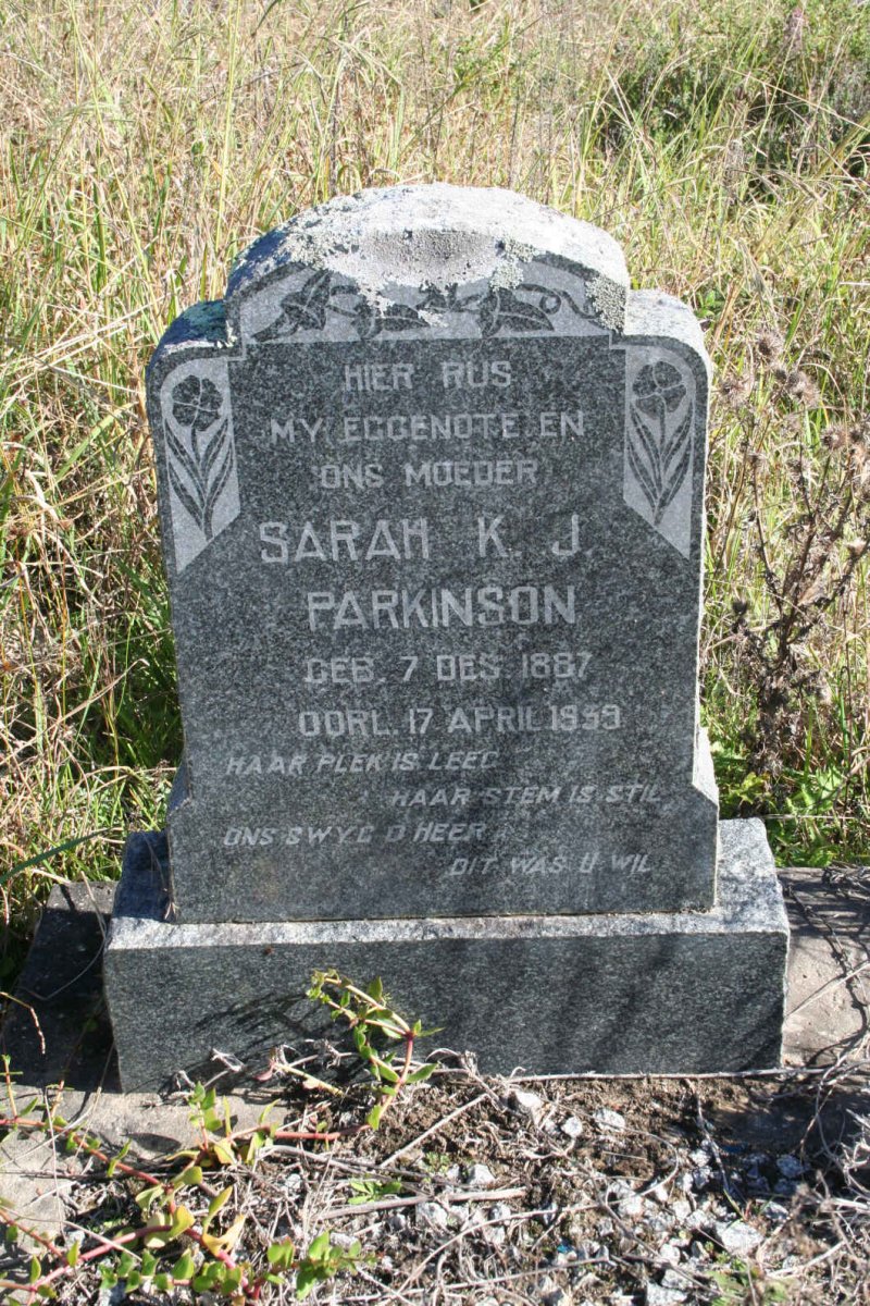 PARKINSON Sarah K.J. 1887-1959