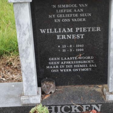 HICKEN William Pieter Ernest 1949-1996