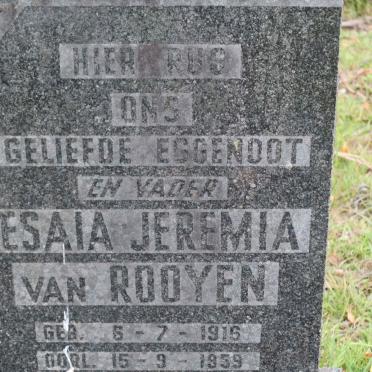 ROOYEN Esaia Jeremia, van 1916-1959