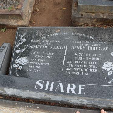 SHARE Margareth Judith 1929-2000 & Henry Douglas 1937-1988