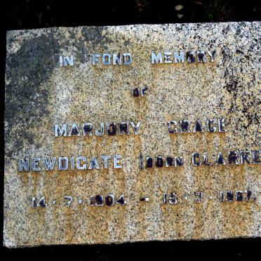 NEWDIGATE Marjory Grace nee CLARKE 1904-1967
