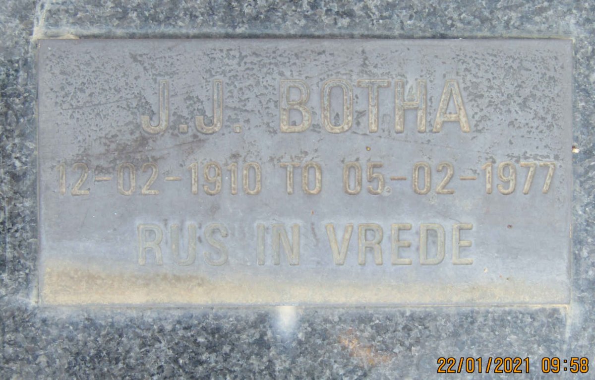 BOTHA J.J. 1910-1977