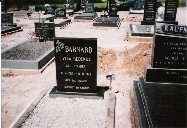 BARNARD Lydia Rebekka nee STANDER 1914-1978