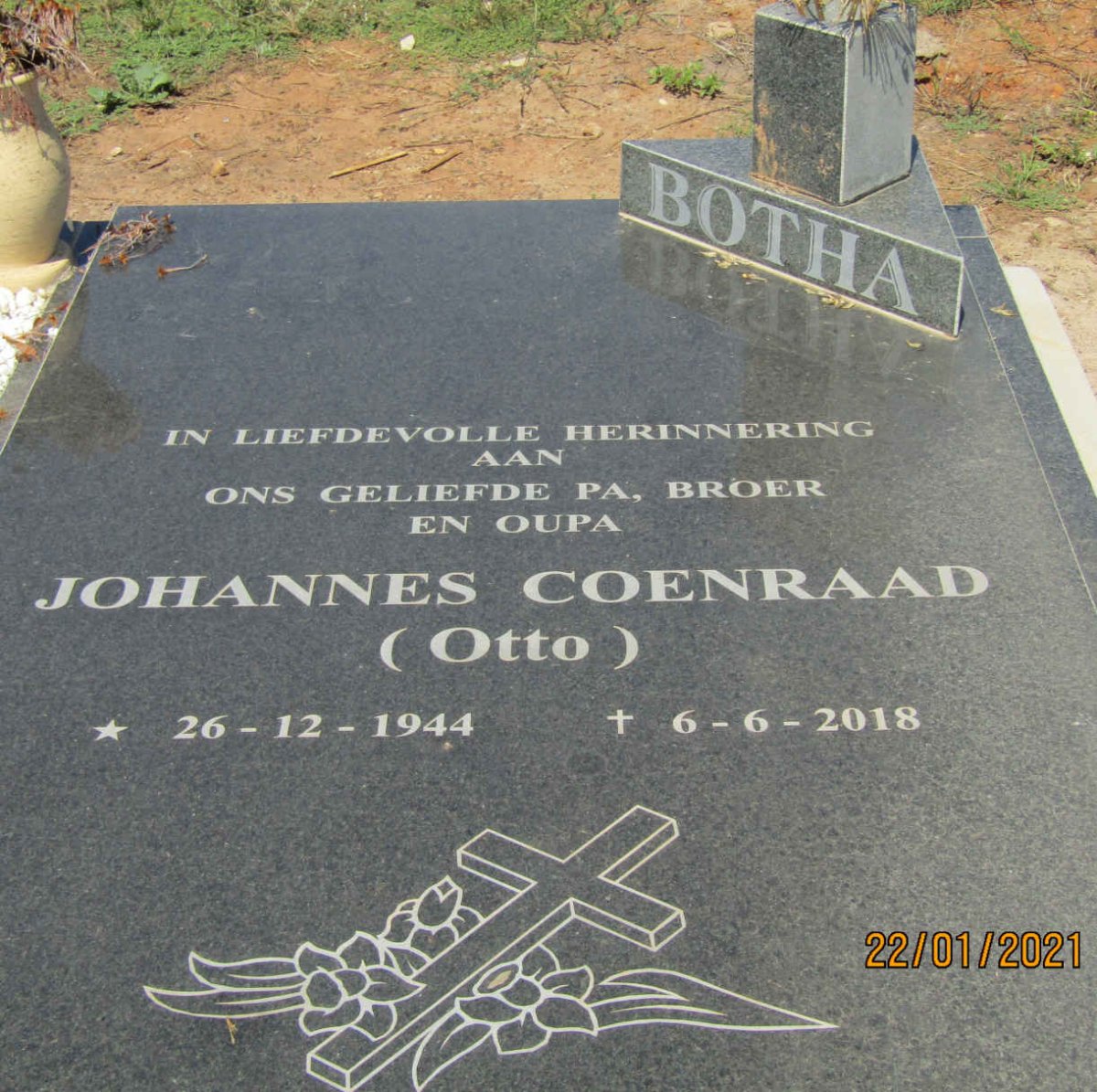 BOTHA Johannes Coenraad 1944-2018
